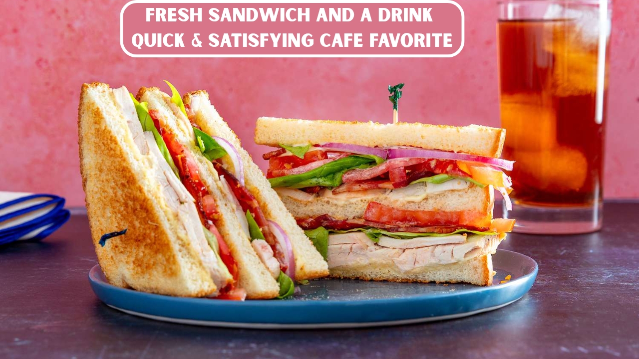 Perfect Combo: Fresh Sandwich and a Drink – A Quick & Satisfying Cafe Favorite