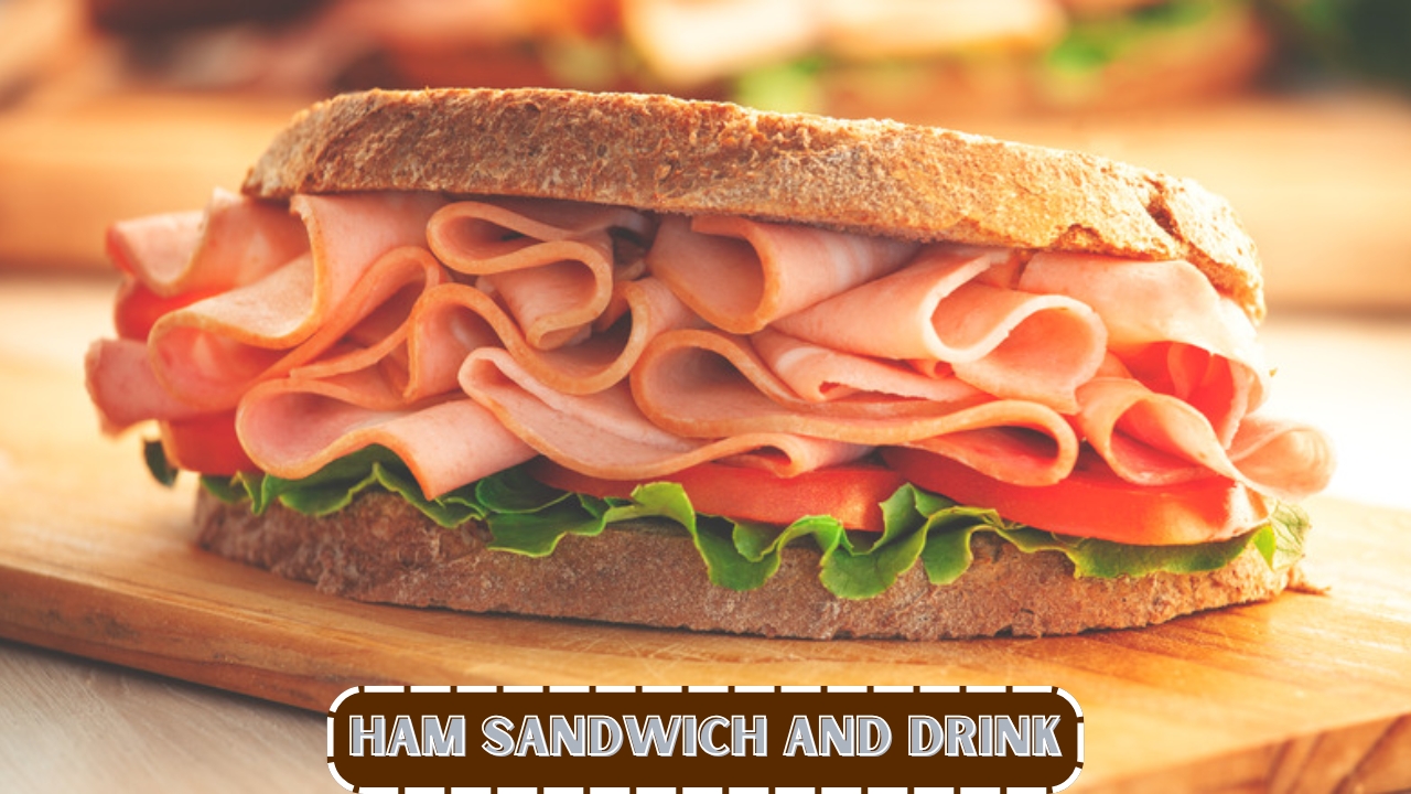 Ham Sandwich and Drink – A Classic Café Combo Loved for Its Simplicity and Flavor