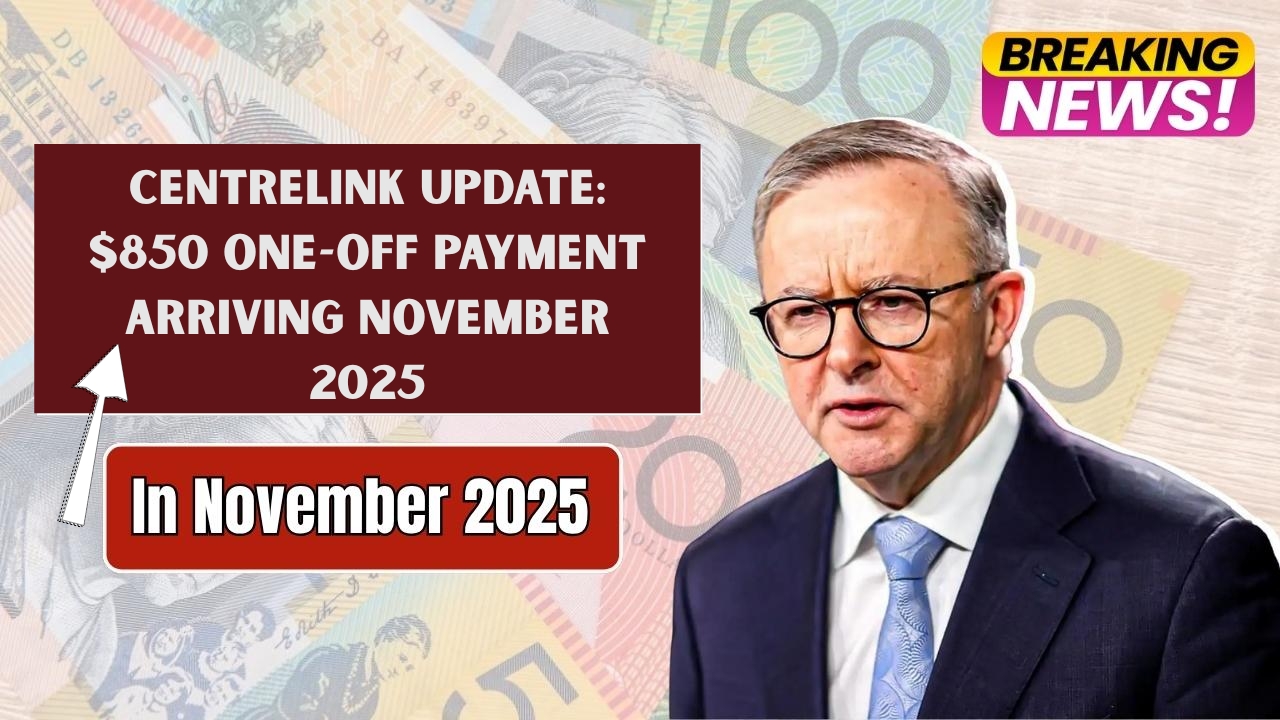 Centrelink Update: $850 One-Off Payment Arriving November 2025 – Who Qualifies and When